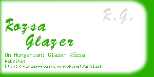 rozsa glazer business card