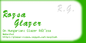 rozsa glazer business card